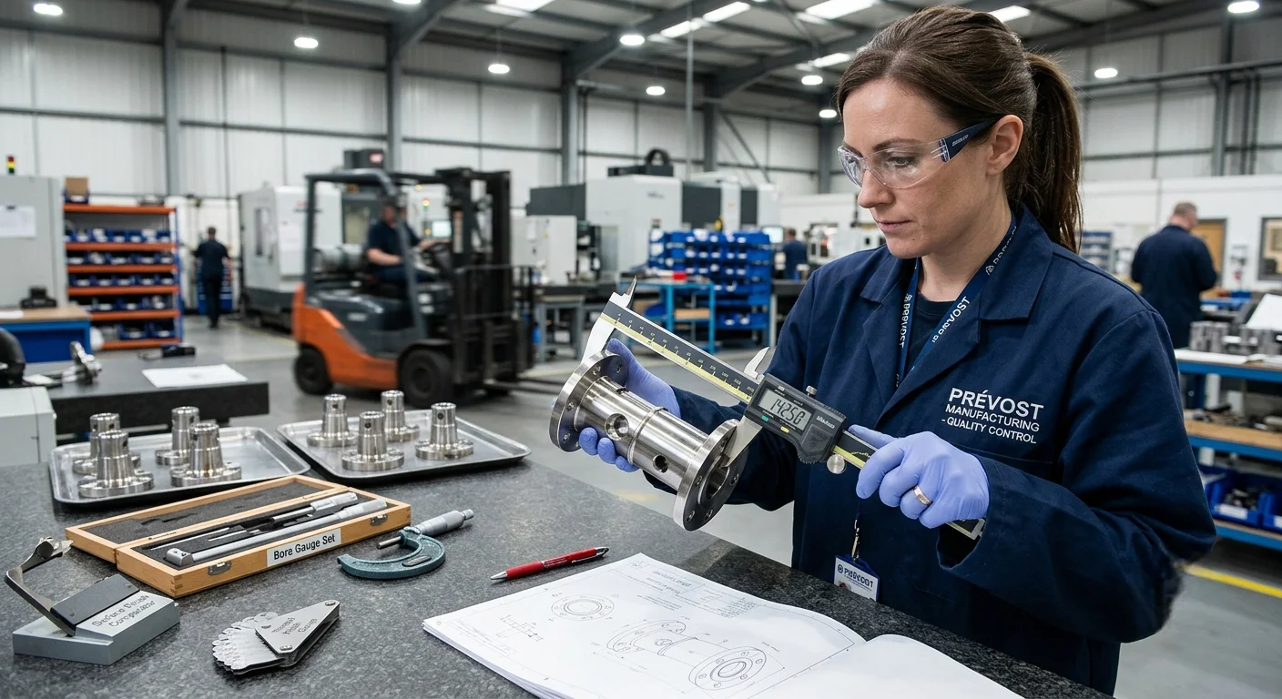 Dimensional inspection of a stainless steel part after CNC bending and cutting