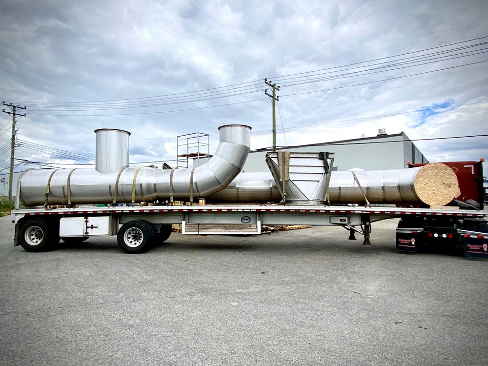 Transition de finition alimentaire en inox sur mesure, ADI Laval.