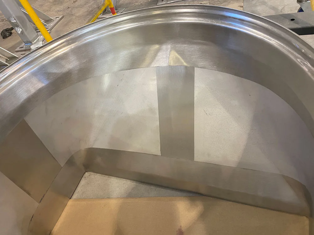 Transition de fini alimentaire en inox, ADI Laval.