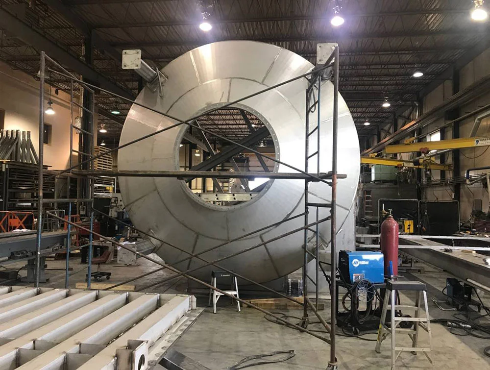 Équipement vortex pour installation de traitement des eaux, ADI Laval.